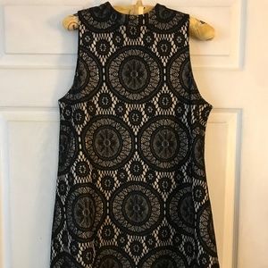 Black & Cream Flare Dress